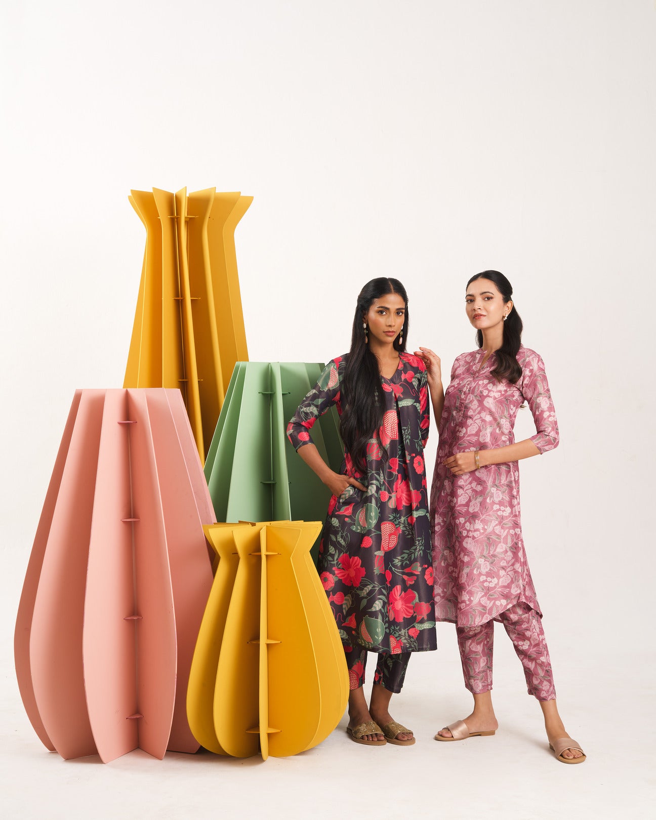 Gulabi Pastel Pink Floral Printed Co-Ord Set