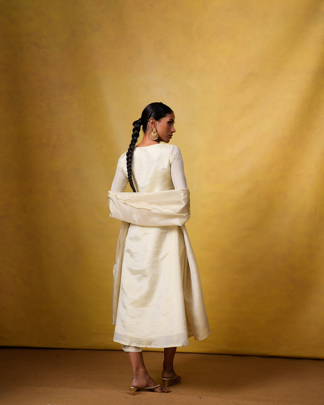 Amaya White Ethereal Suit set with Hand embroidery