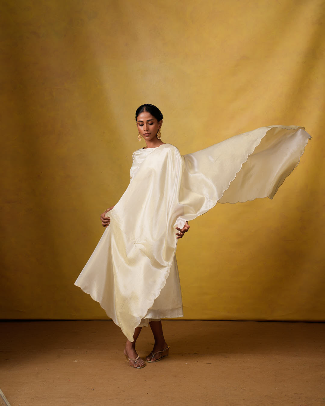Amaya White Ethereal Suit set with Hand embroidery
